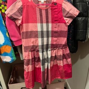 Burberry dress pink colors  size 8 runs kinda small